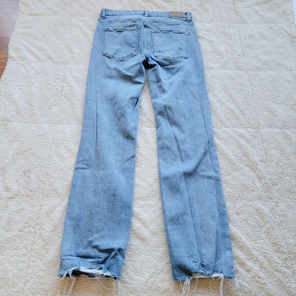 BKE Payton Distressed Midrise Crop Straight Leg Jeans - Picture 3 of 6